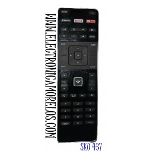 CONTROL REMOTO PARA TV VIZIO ((ORIGINAL)) / NUMERO DE PARTE XRT500 V.1 / 600158E00-886-G / 00111203121 / MODELO M322I-B1 / M422I-B1 / M492I-B2 / M502I-B1 / M552I-B2 / M602I-B3 / M652I-B2 / M702I-B3 / ((MANDO A DISTANCIA DE DOBLE CARA CON LUZ DE FONDO))
